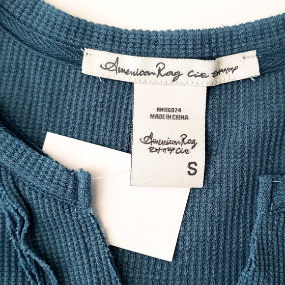 AMERICAN RAG Framed Henley Top - Picture 5 of 8